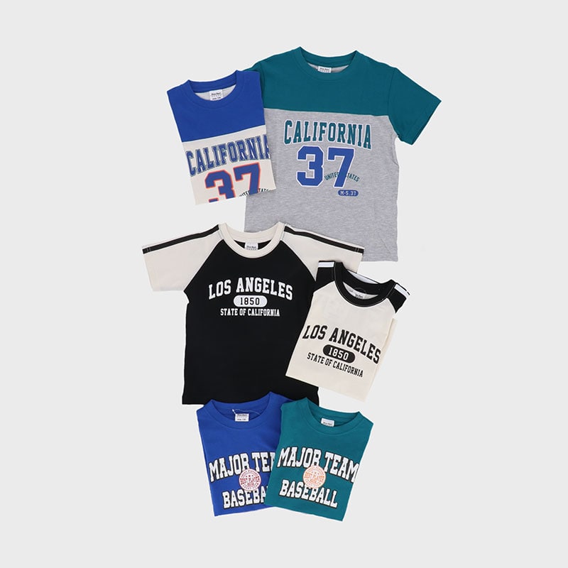 男児小寸半袖Tシャツ3柄