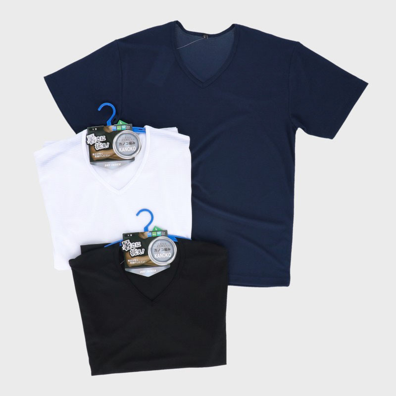 紳士カノコDRY半袖V首Tシャツ