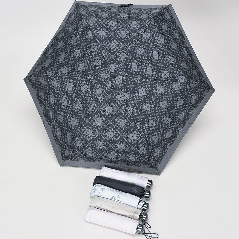 晴雨兼用裏ブラック50cm折傘(柄)