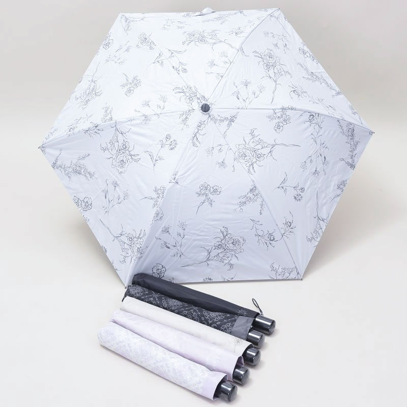 晴雨兼用裏ブラック50cm2段折傘(柄)