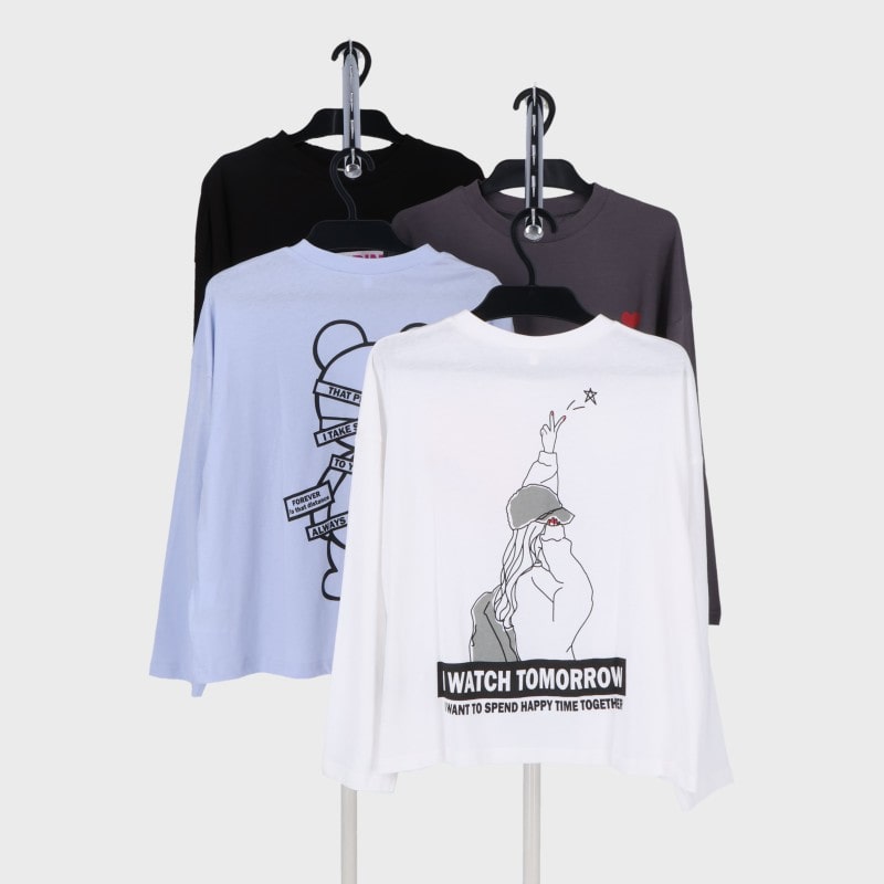 女児合寸長袖Tシャツ2柄