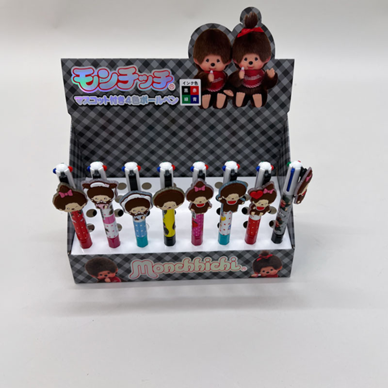 モンチッチマスコット付4色ボールペン