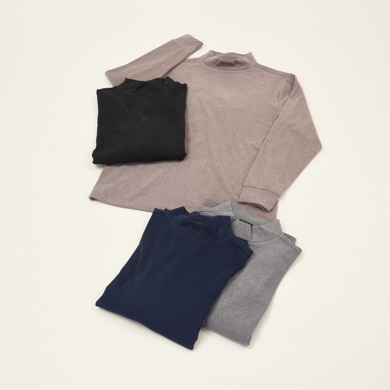 紳士シルキースムースハイネックTシャツ