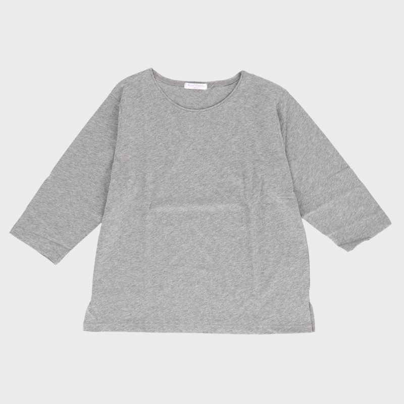 婦人60双シルケット7分袖無地Tシャツ