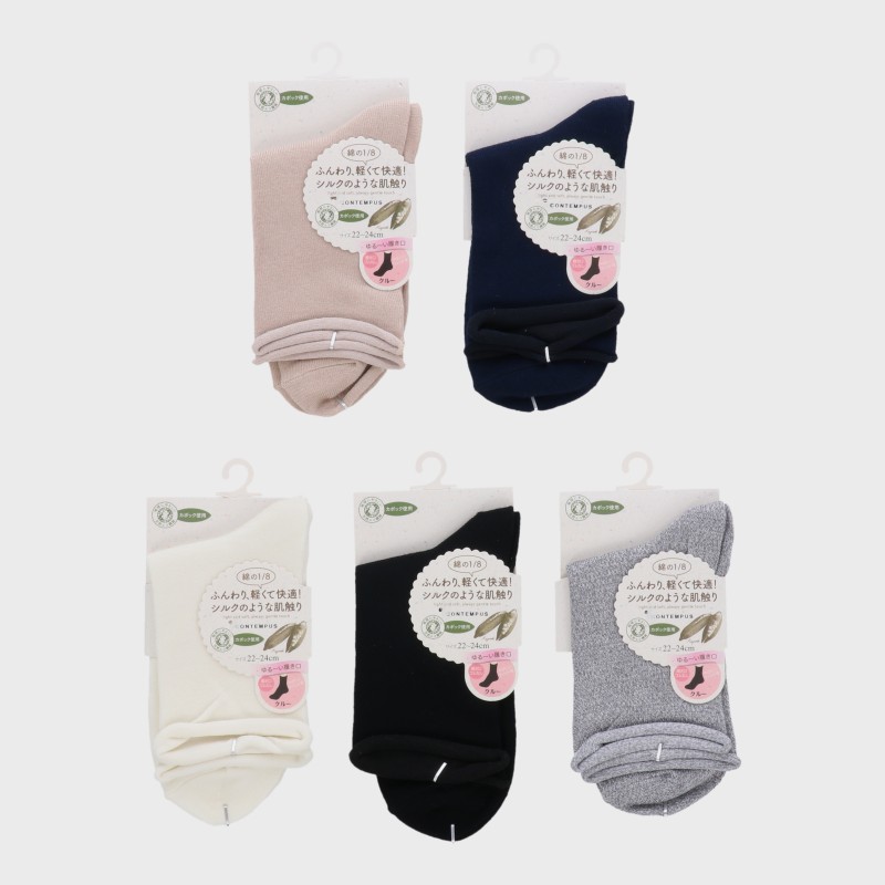 婦人カポック綿クルー