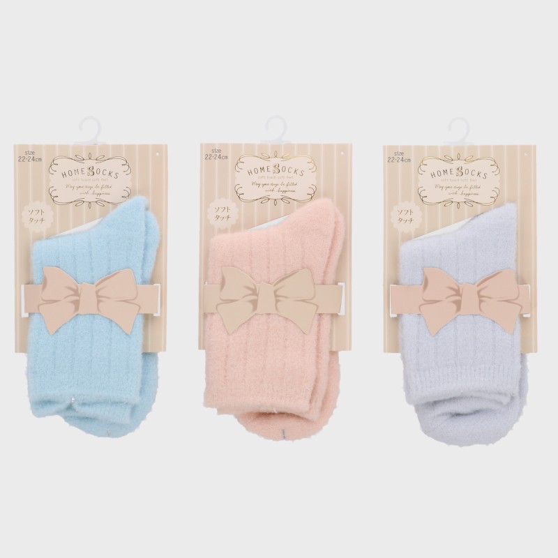 婦人ソフトモールクルーソックス