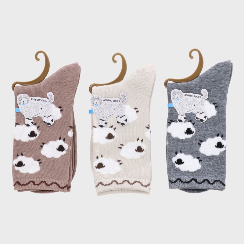 婦人『ASOBOU SOCKS』ロークルー丈ソックス