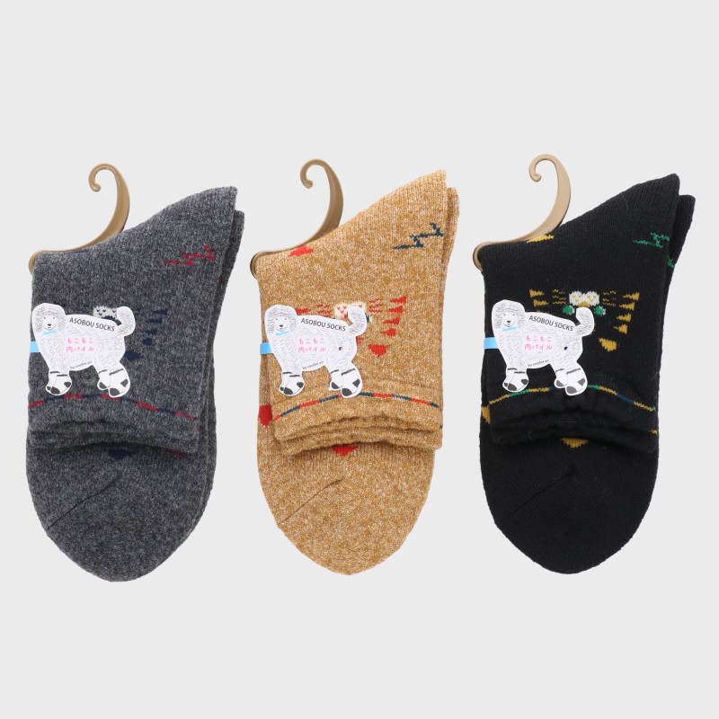 婦人『ASOBOUSOCKS』もこもこ総パイルソックス