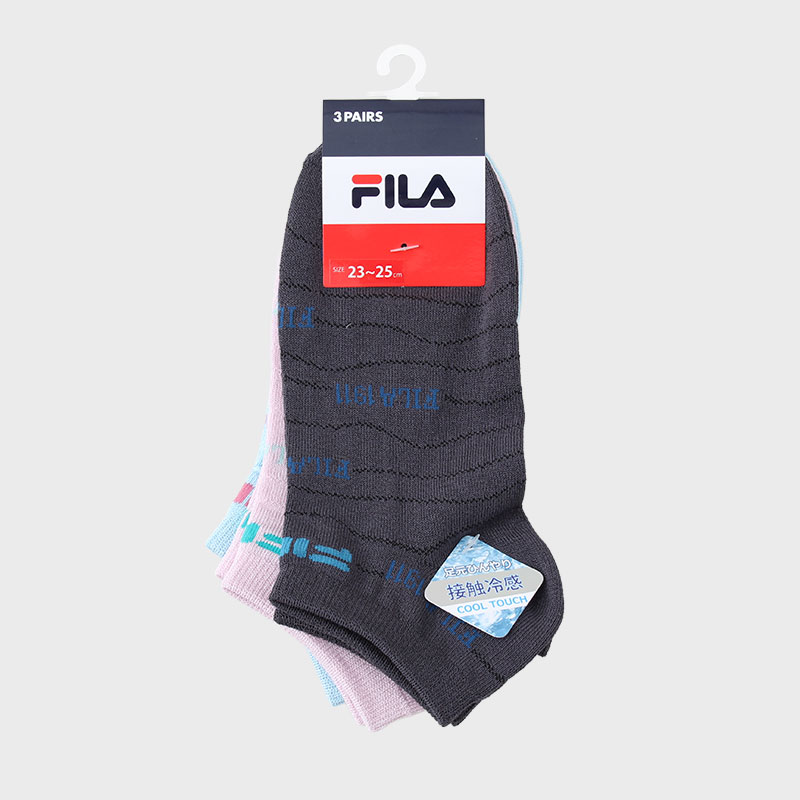 婦人『FILA』3足組スニーカー丈ソックス