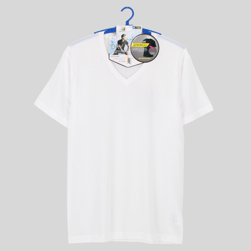 紳士『ACROS STAGE/アクロスステージ』エクストラメッシュ半袖V首シャツ