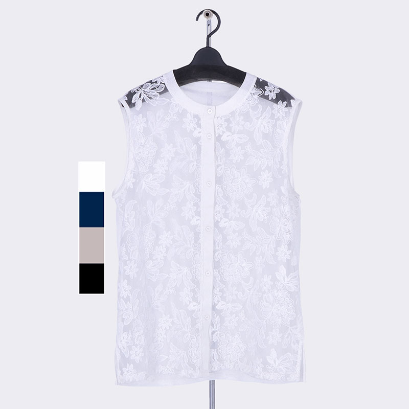 婦人シアーレースベスト