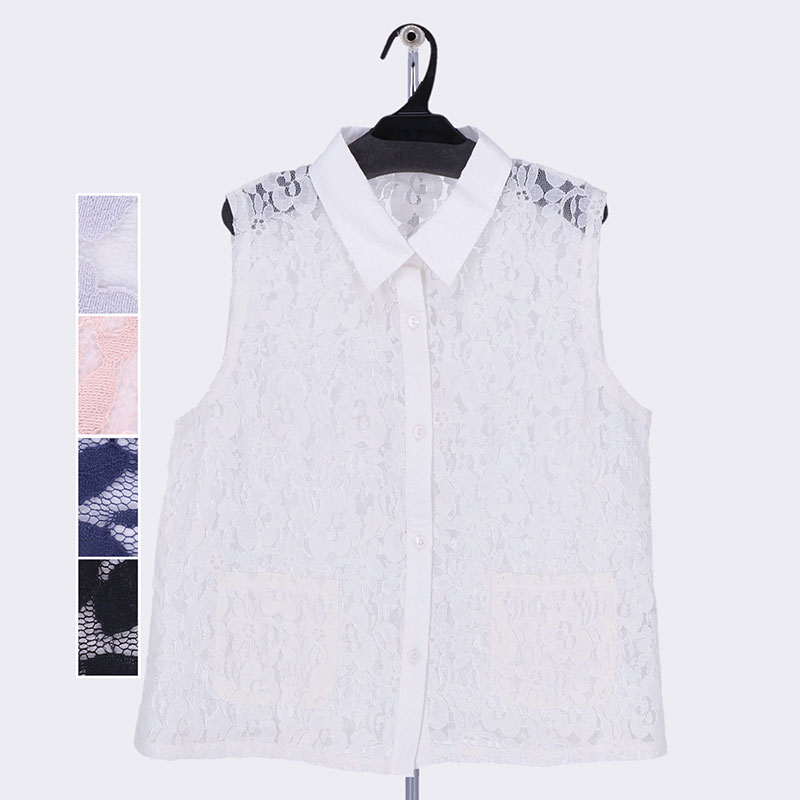 婦人レース衿付きベスト