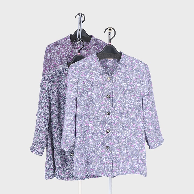 婦人7分袖サッカー抜染プリントジャケット