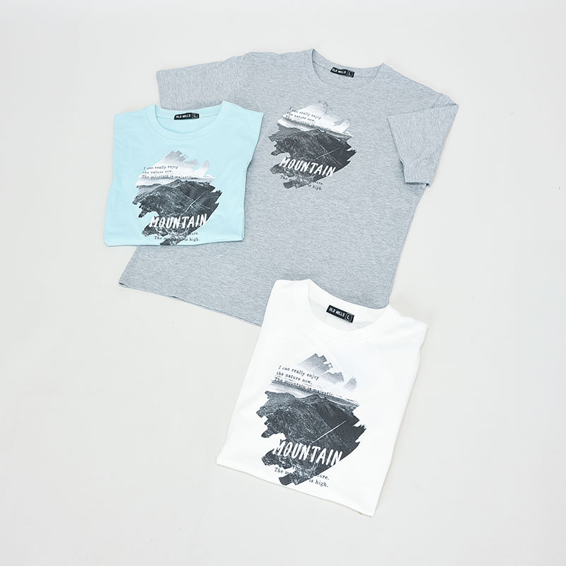 紳士半袖アウトドア柄Tシャツ1