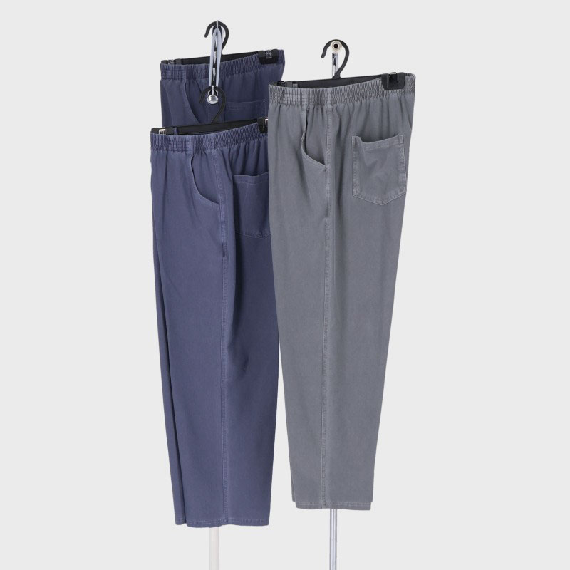 婦人8分丈製品染パンツ