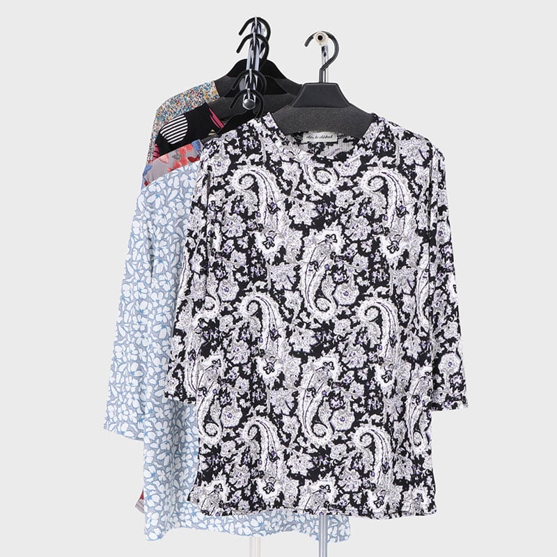 婦人針抜きプリントAラインチュニック
