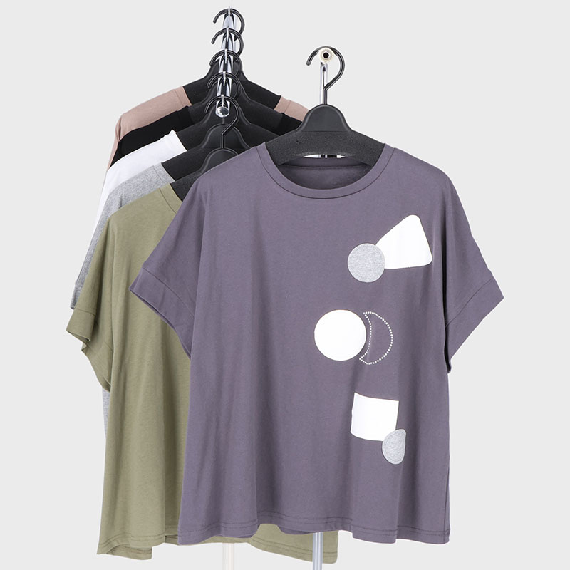婦人半袖アップリケTシャツ