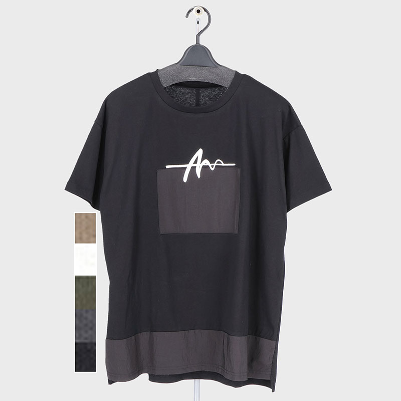 婦人刺しゅう布帛使いTシャツ