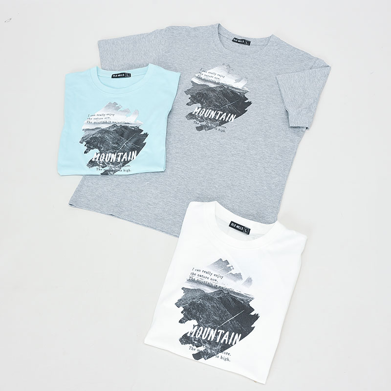 紳士半袖アウトドア柄Tシャツ1