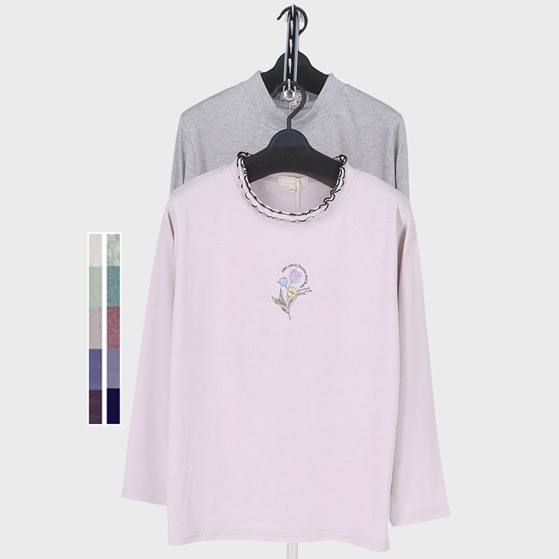婦人長袖プリントTシャツ2柄