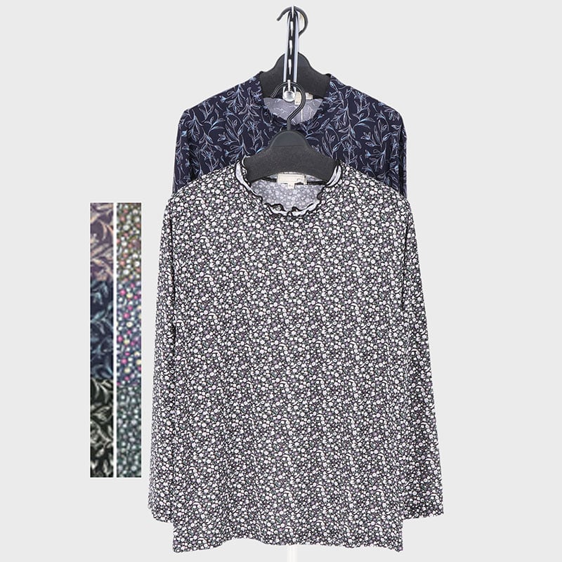婦人長袖ブルガリプリントTシャツ2柄