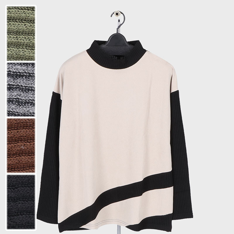 婦人コーデュロイ使いTシャツ
