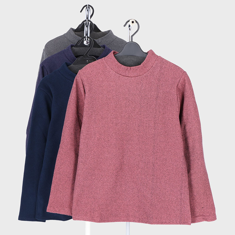 婦人裏起毛無地ジャガードTシャツ