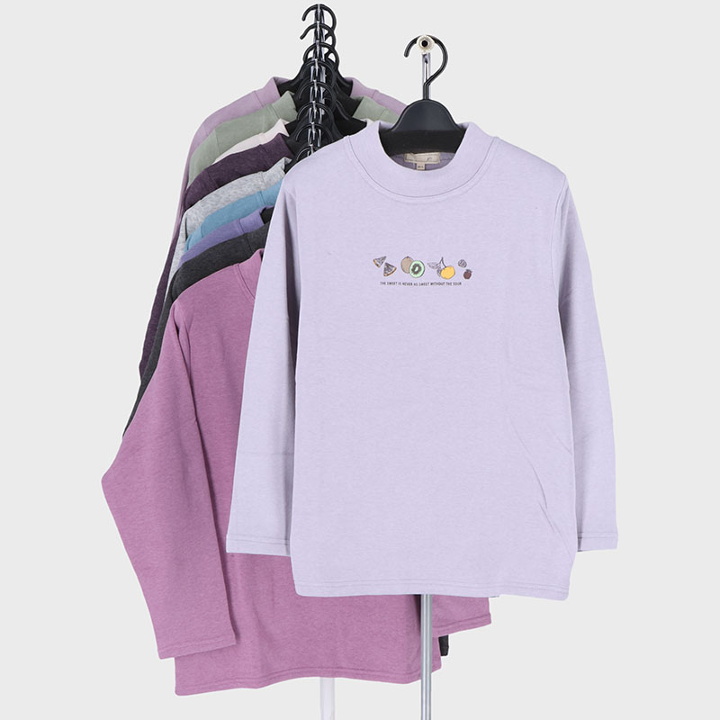 婦人裏起毛プリントトレーナー