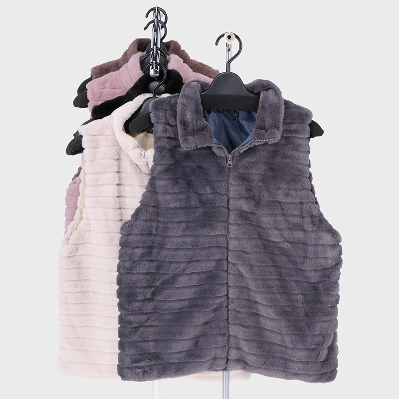 婦人フェイクファーベスト