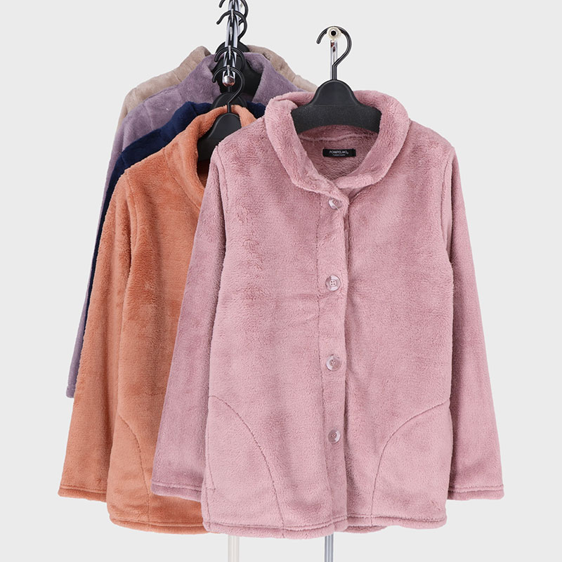 婦人モコモコ無地ジャケット