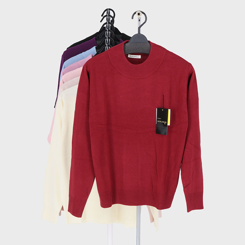 婦人カシミアタッチハイネックセーター