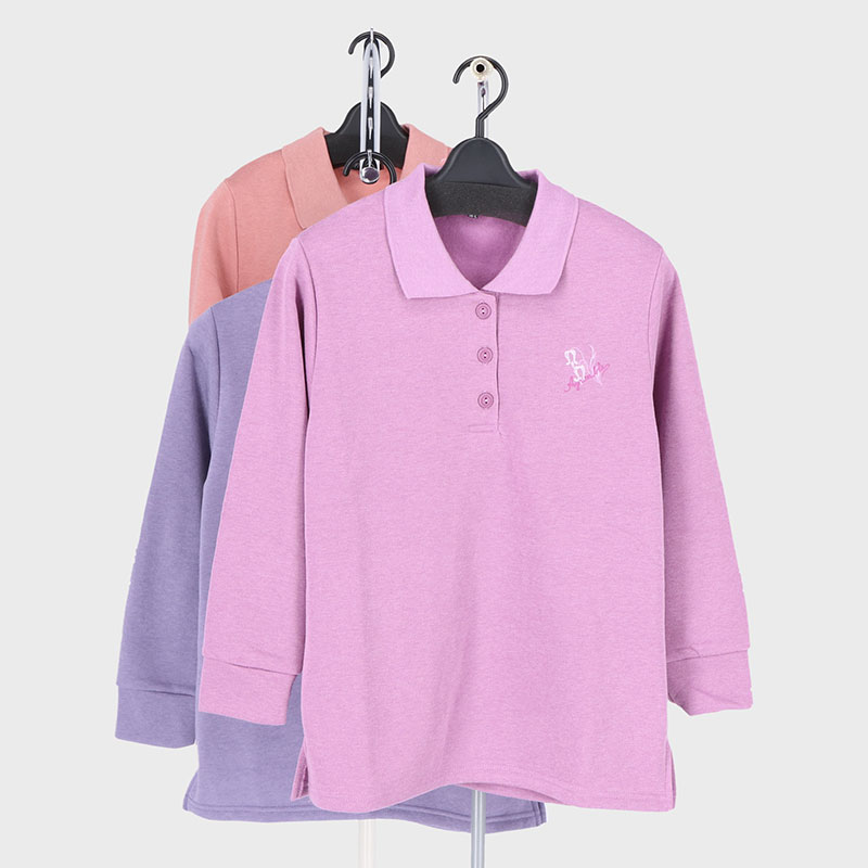 婦人裏起毛ポロシャツ