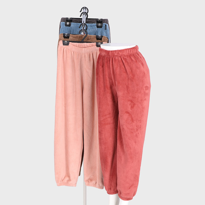 婦人無地マイクロファイバージョガーパンツ