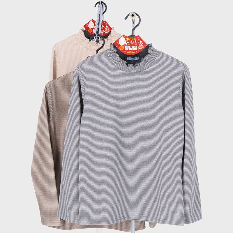 婦人大寸両面起毛ストレッチTシャツ