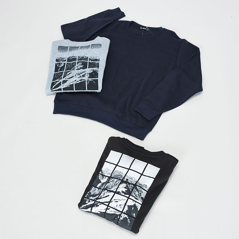 紳士裏起毛クルートレーナーアウトドア柄3