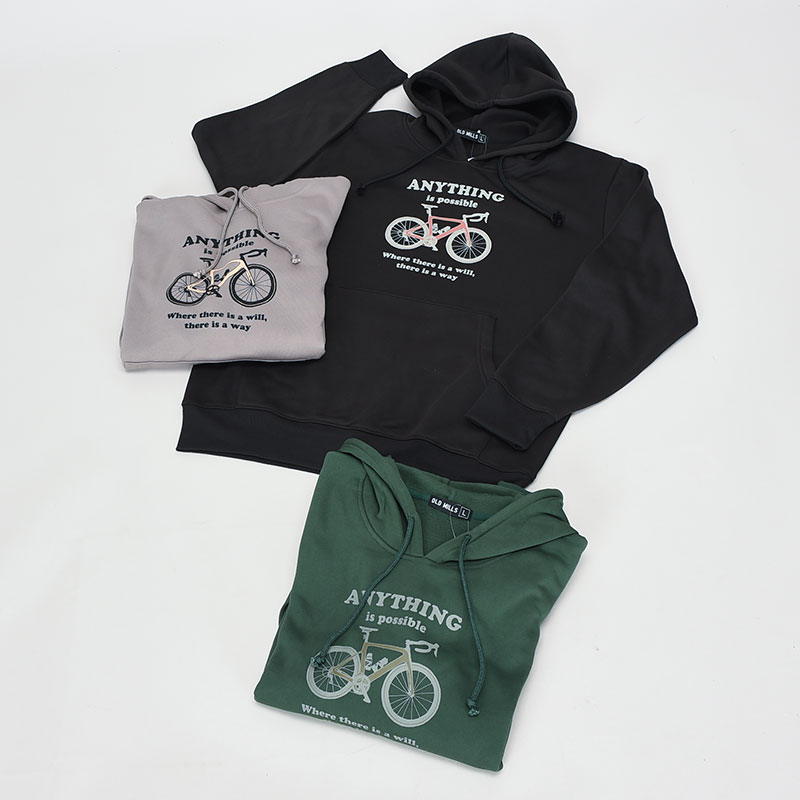 紳士裏起毛プルパーカーモチーフ柄1