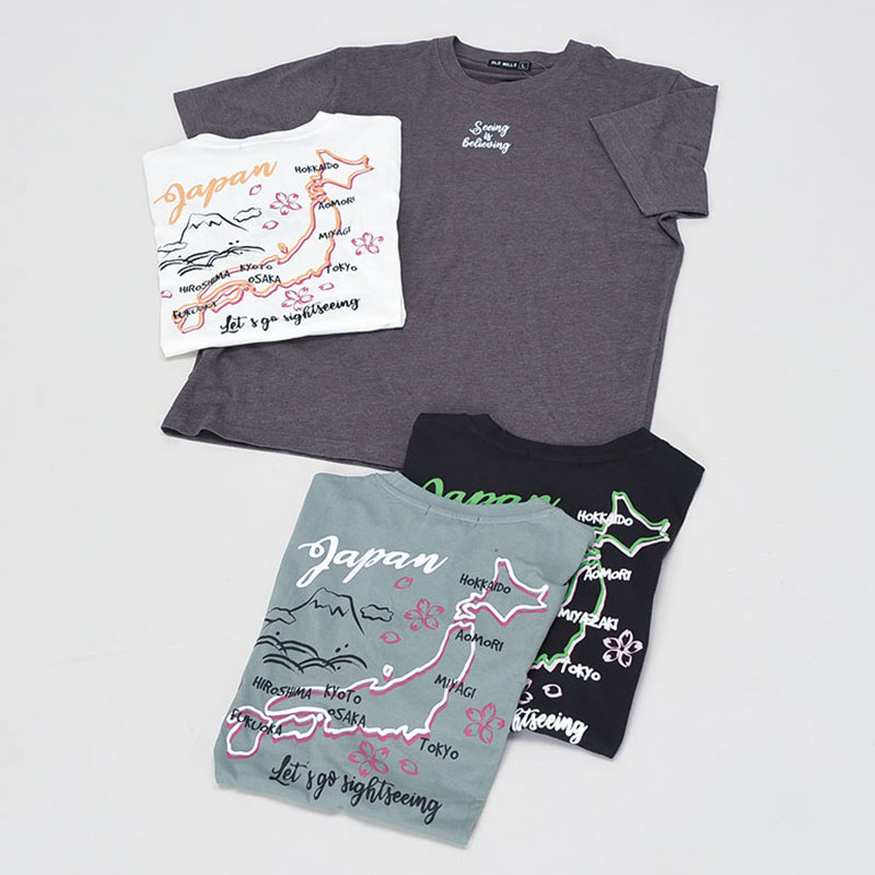 紳士バックプリントTシャツ和柄日本