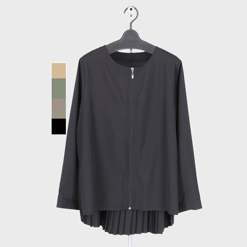 婦人バックプリーツジップジャケット