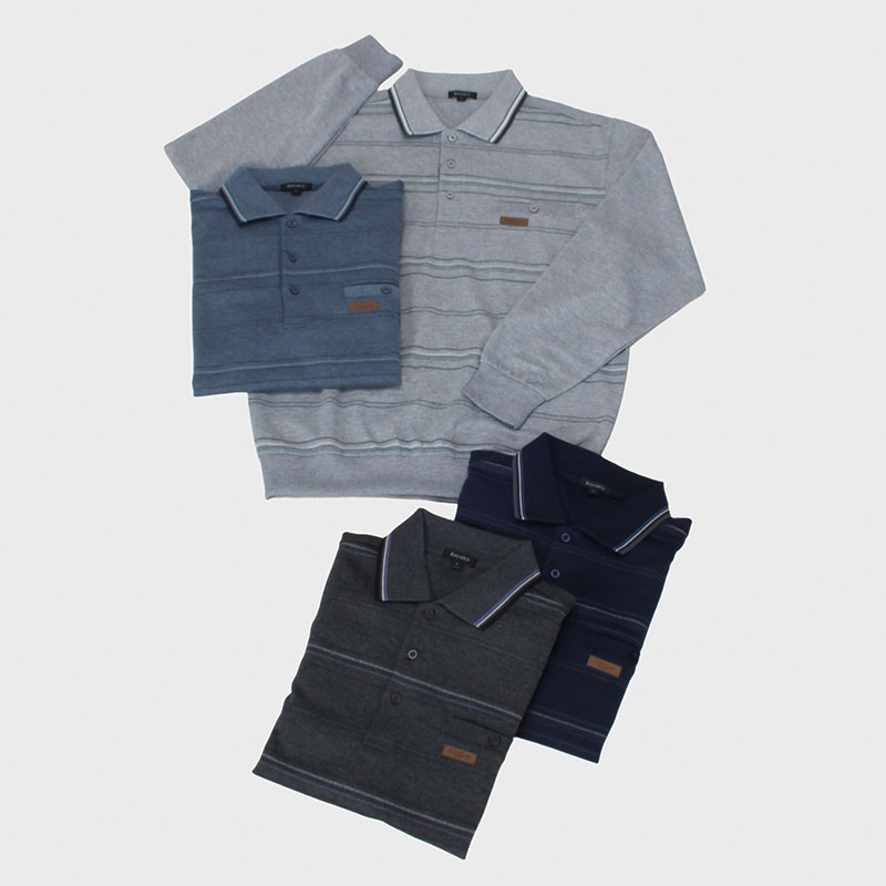 紳士大寸ダンボール前身ボーダーポロトレーナ