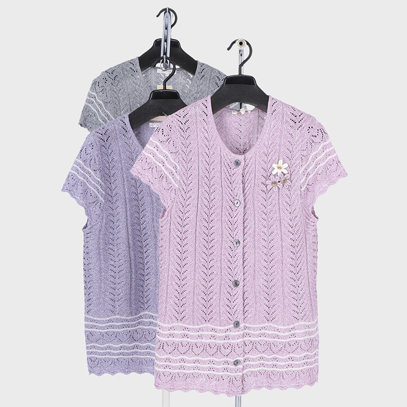 婦人綿混モチーフ使いベスト