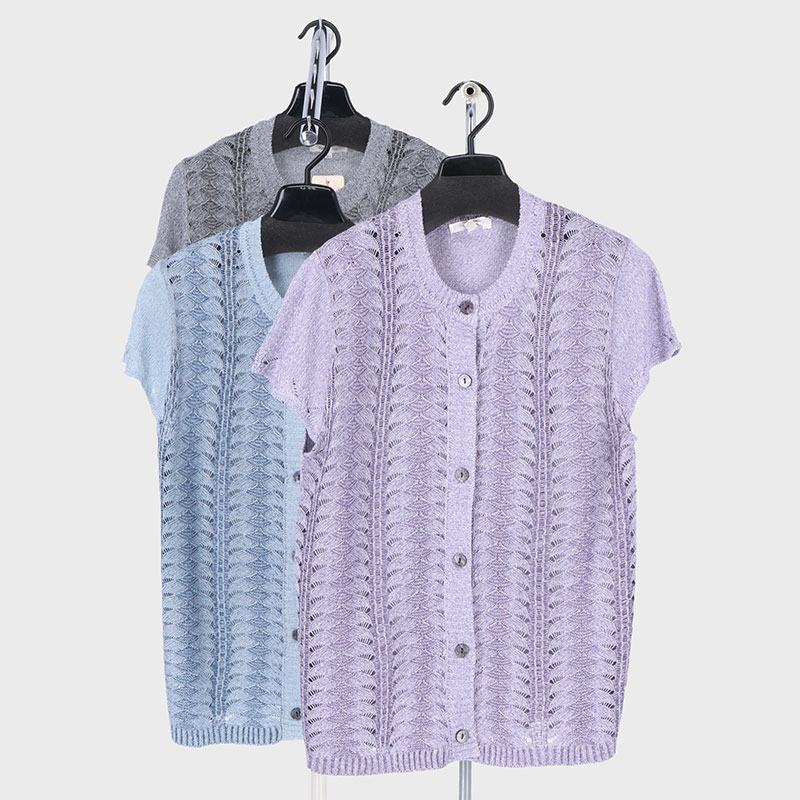 婦人綿混地柄ベスト