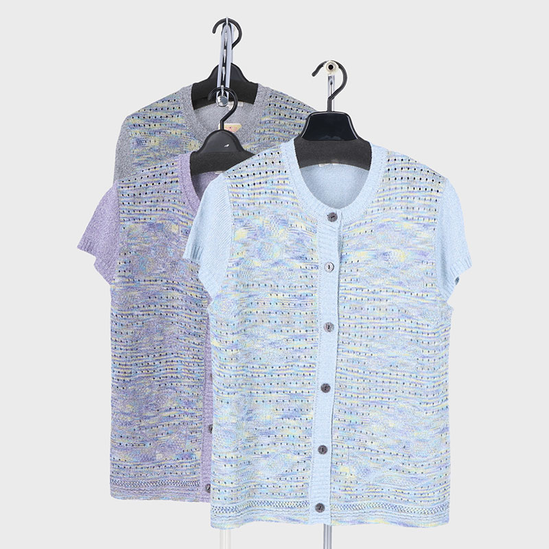 婦人綿混地柄ベスト