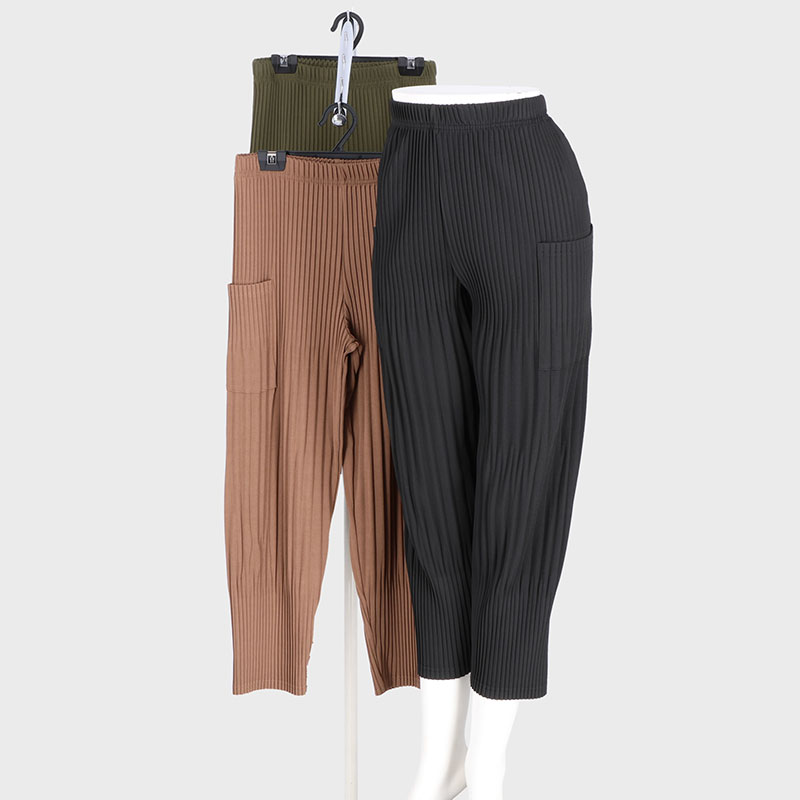 婦人ジャガードプリーツパンツ