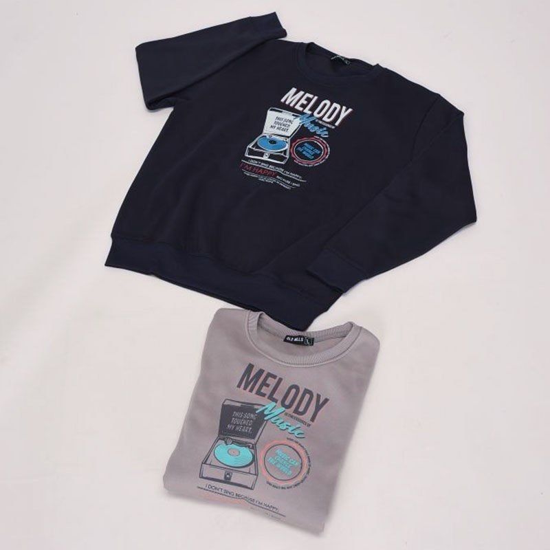 紳士大寸裏起毛クルートレーナーモチーフ柄2