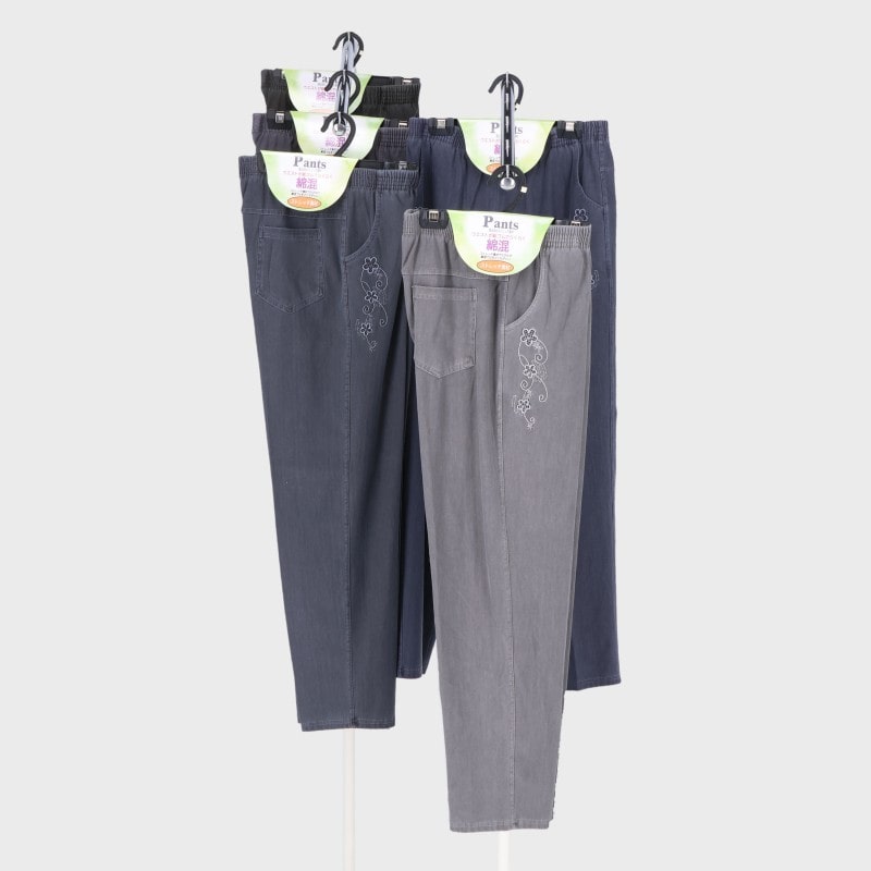 婦人裏起毛デニム4ポケパンツ