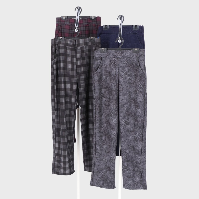 婦人表ピーチ裏シャギー柄レギパン