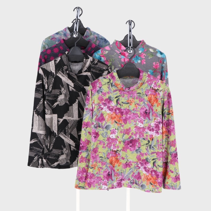 婦人起毛プリントTシャツ