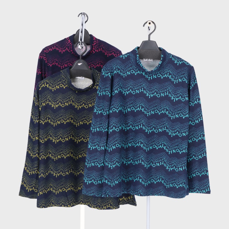 婦人大寸起毛プリントチュニック