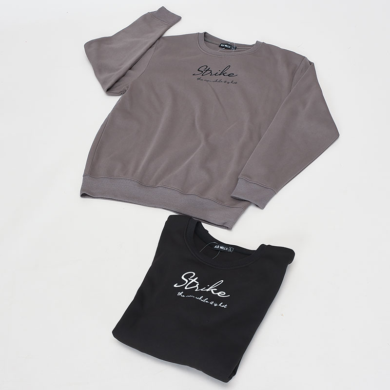 紳士裏起毛クルートレーナーロゴプリント2