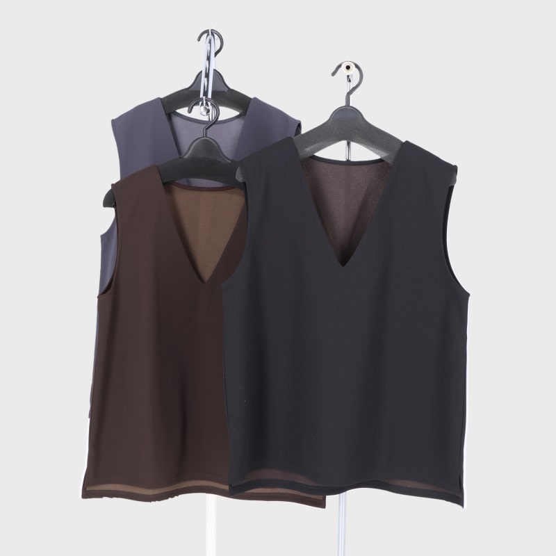 婦人大寸裏起毛ベスト